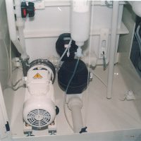 Detailed view on hydraulic group