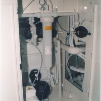 Detailed view on hydraulic group