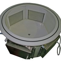 Detailed view of cleaning tank with 4 ultrasound boxes