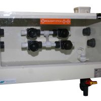 Derivation box for acid with transparent cover.