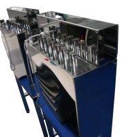 VMB for solvent (ss304 material) : Detailed view on outlet connections.