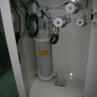 H2O2 inline heat exchanger. Detailed view of heater compartment.