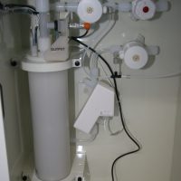 H2O2 inline heat exchanger. Detailed view of heater compartment.