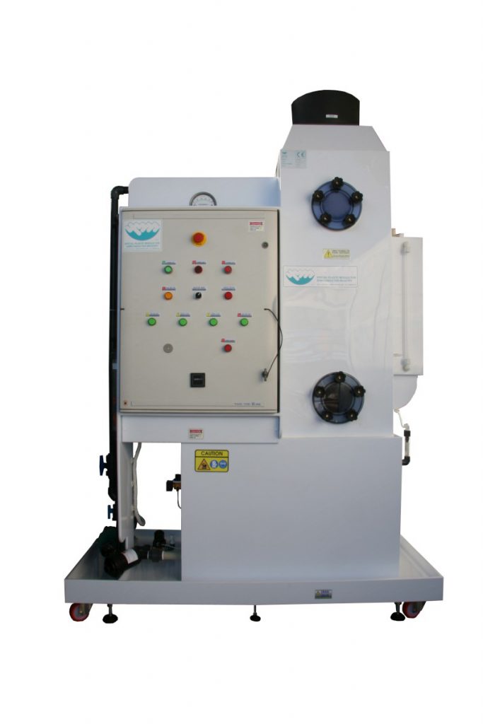 Standalone scrubber for single equipment. Economic model wihout touch screen. - FRONT VIEW